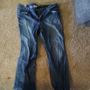 Carhartt Women's Boot-Cut Jeans in Dark Blue Wash